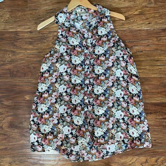 SHOW ME YOUR MUMU Caz Floral Top Small S Button Down Sleeveless - Picture 3 of 5